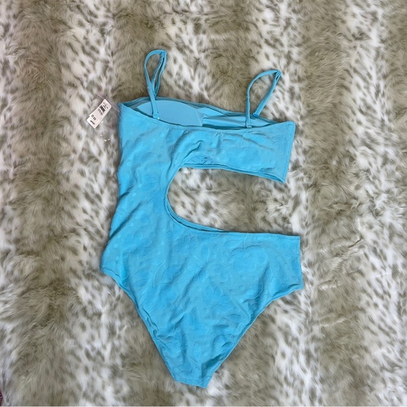 Aerie Terry Cut Out Strapless One Piece Swimsuit - Picture 9 of 9